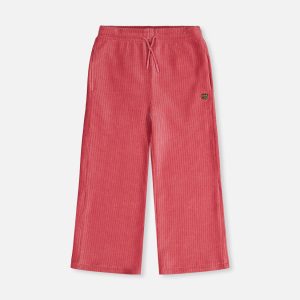 Velour Flare Pants Raspberry Pink