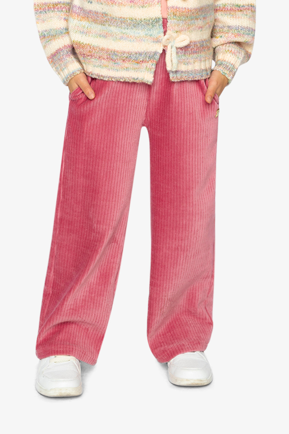 Velour Flare Pants Raspberry Pink - Image 2