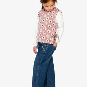 Jacquard Vest Pink Printed Flowers - Image 4