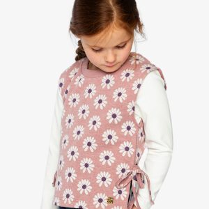 Alternative view of Jacquard Vest Pink Printed Flowers
