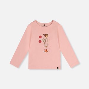 Organic Cotton Jersey T-Shirt Pale Dusty Pink - Image 7