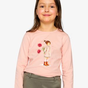 Organic Cotton Jersey T-Shirt Pale Dusty Pink - Image 3