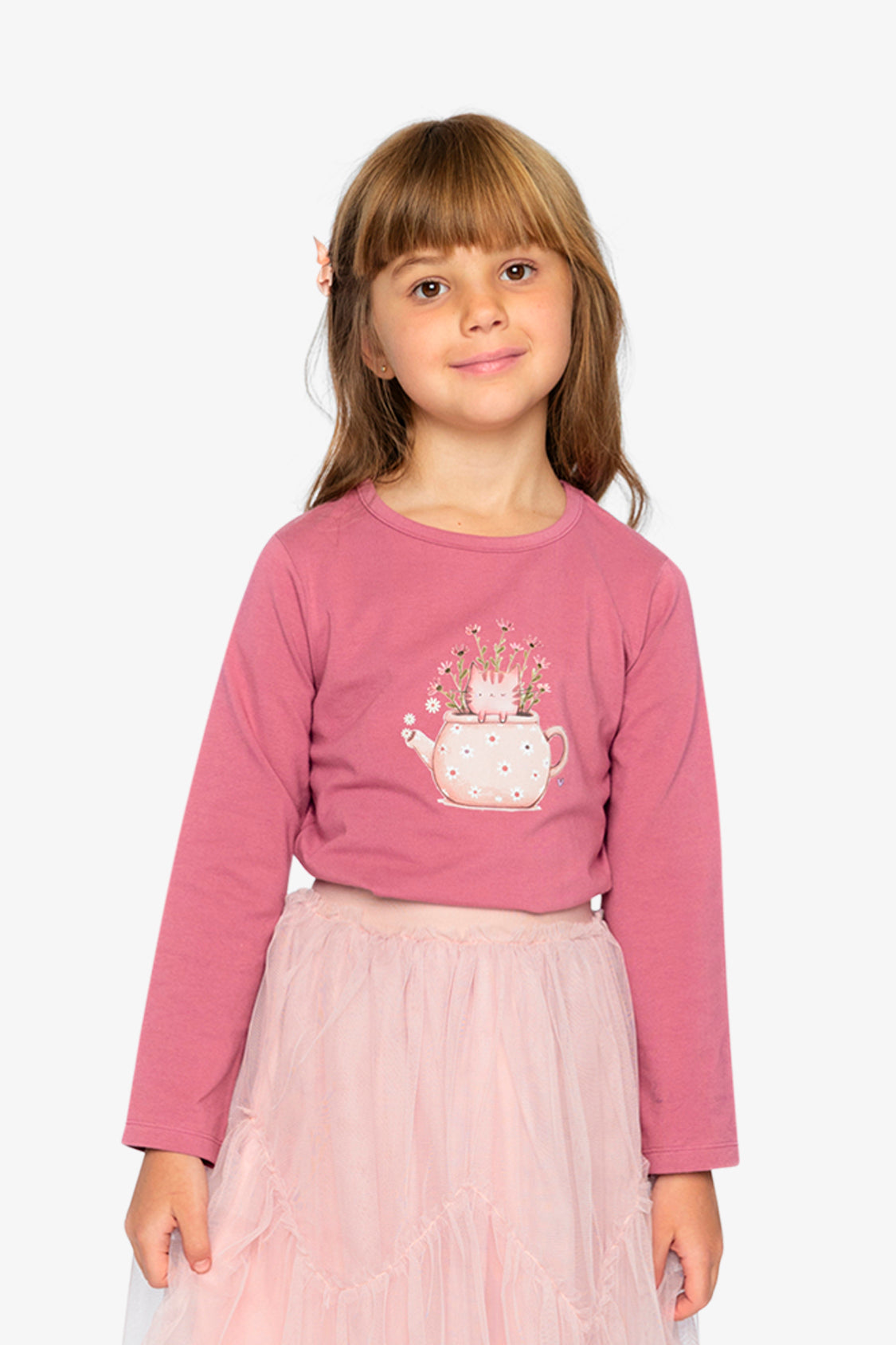 Organic Cotton Jersey T-Shirt Raspberry Pink - Image 2