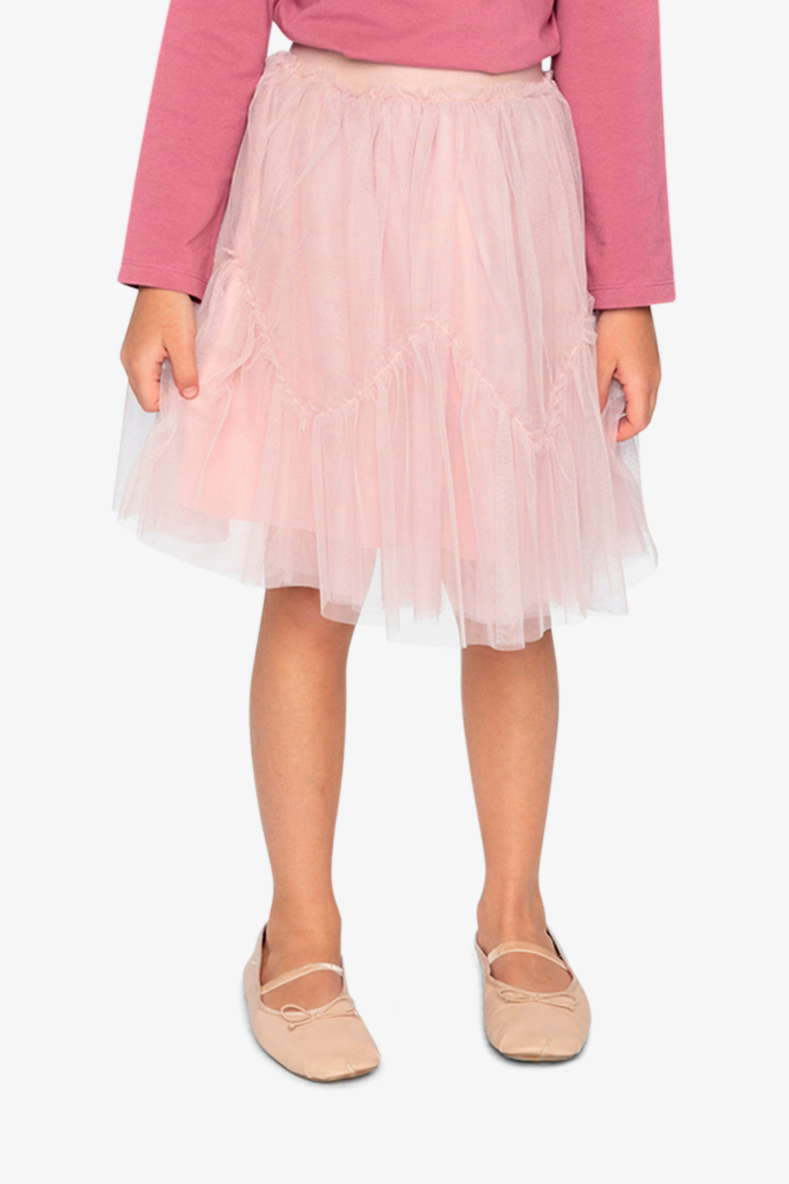 Mesh Skirt Pale Dusty Pink - Image 3