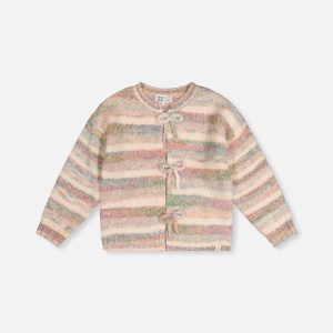 Knitted Cardigan Mauve And Blue Knitwear - Image 7