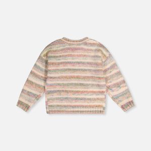 Knitted Cardigan Mauve And Blue Knitwear - Image 4