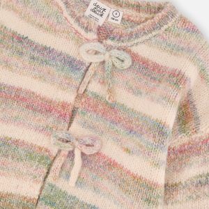 Knitted Cardigan Mauve And Blue Knitwear - Image 5