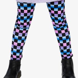 Leggings Black Checkered Print - Image 3
