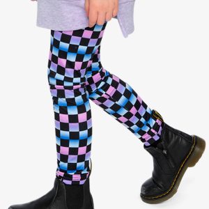 Leggings Black Checkered Print - Image 4