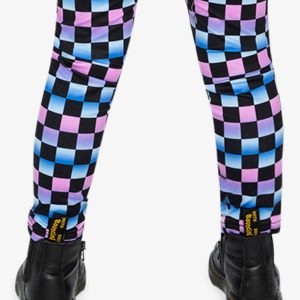 Leggings Black Checkered Print - Image 5