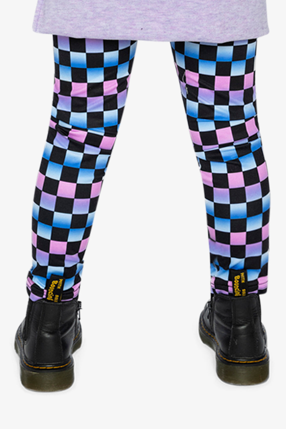 Leggings Black Checkered Print - Image 5