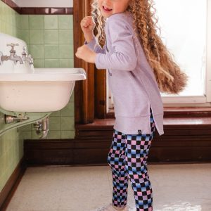 Alternative view of Leggings Black Checkered Print