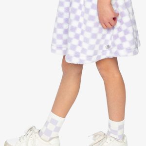 Faux Fur Skirt Lilac And White Tiles - Image 4