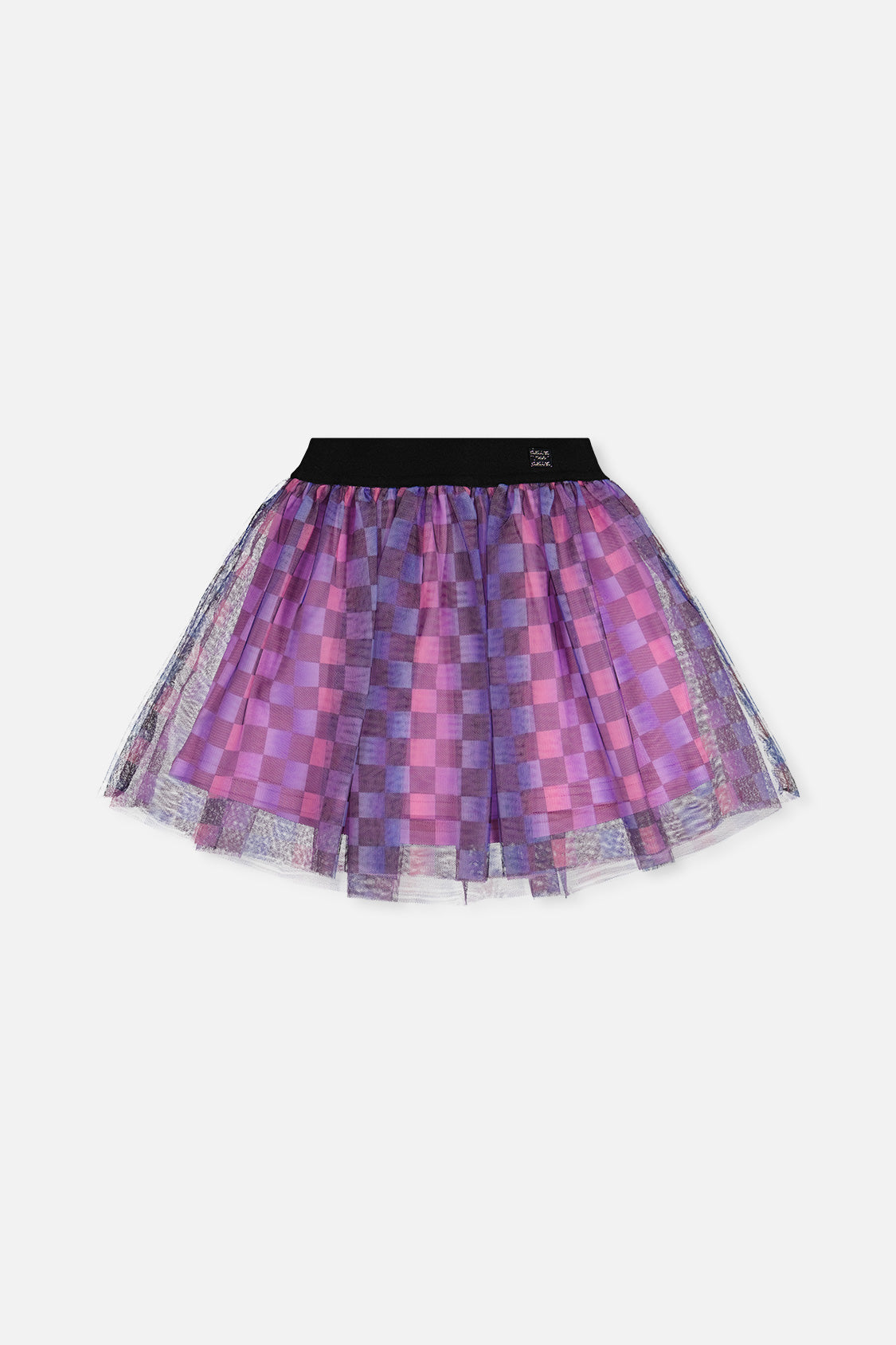 Skirt Black Checkered Print - Image 7