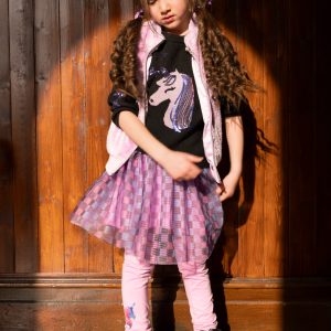 Skirt Black Checkered Print - Image 2