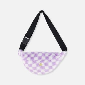 Fanny Bag Lilac And White Tiles