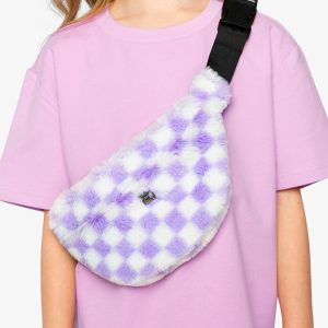 Alternative view of Fanny Bag Lilac And White Tiles