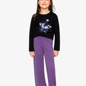 Knitted Wide Leg Pants Violet - Image 5
