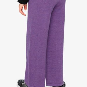 Knitted Wide Leg Pants Violet - Image 3