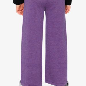 Knitted Wide Leg Pants Violet - Image 4