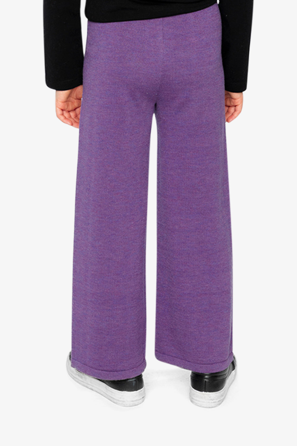 Knitted Wide Leg Pants Violet - Image 4