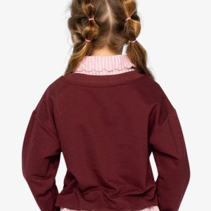 Fake Two Layer Sweater Reddish-Brown - Image 4