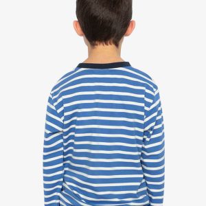 Long Sleeve T-Shirt Blue And White Stripes - Image 4