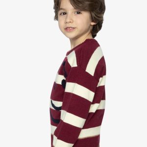 Knit Sweater Red And White Stripes - Image 3