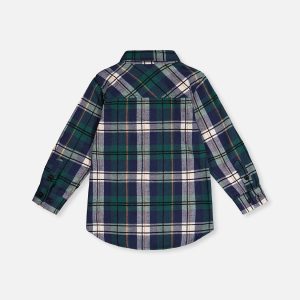 Plaid Shirt Blue And Green - Image 4