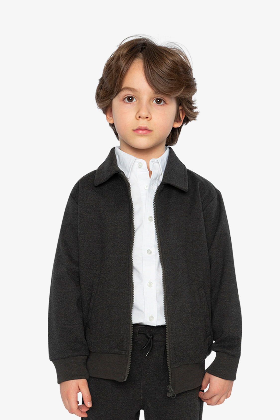 Front Zip Jacket Black - Image 2