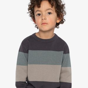 Alternative view of Colorblock Knit Sweater Black And Beige