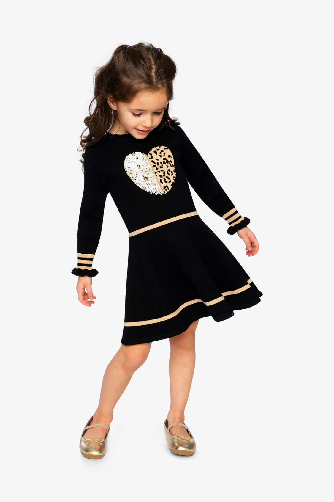 Knit Dress Black And Beige - Image 2