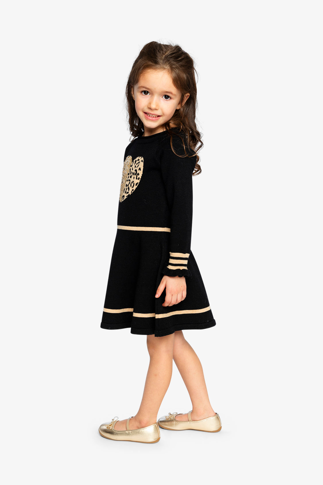 Knit Dress Black And Beige - Image 3