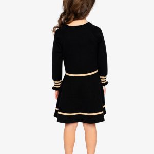 Knit Dress Black And Beige - Image 4