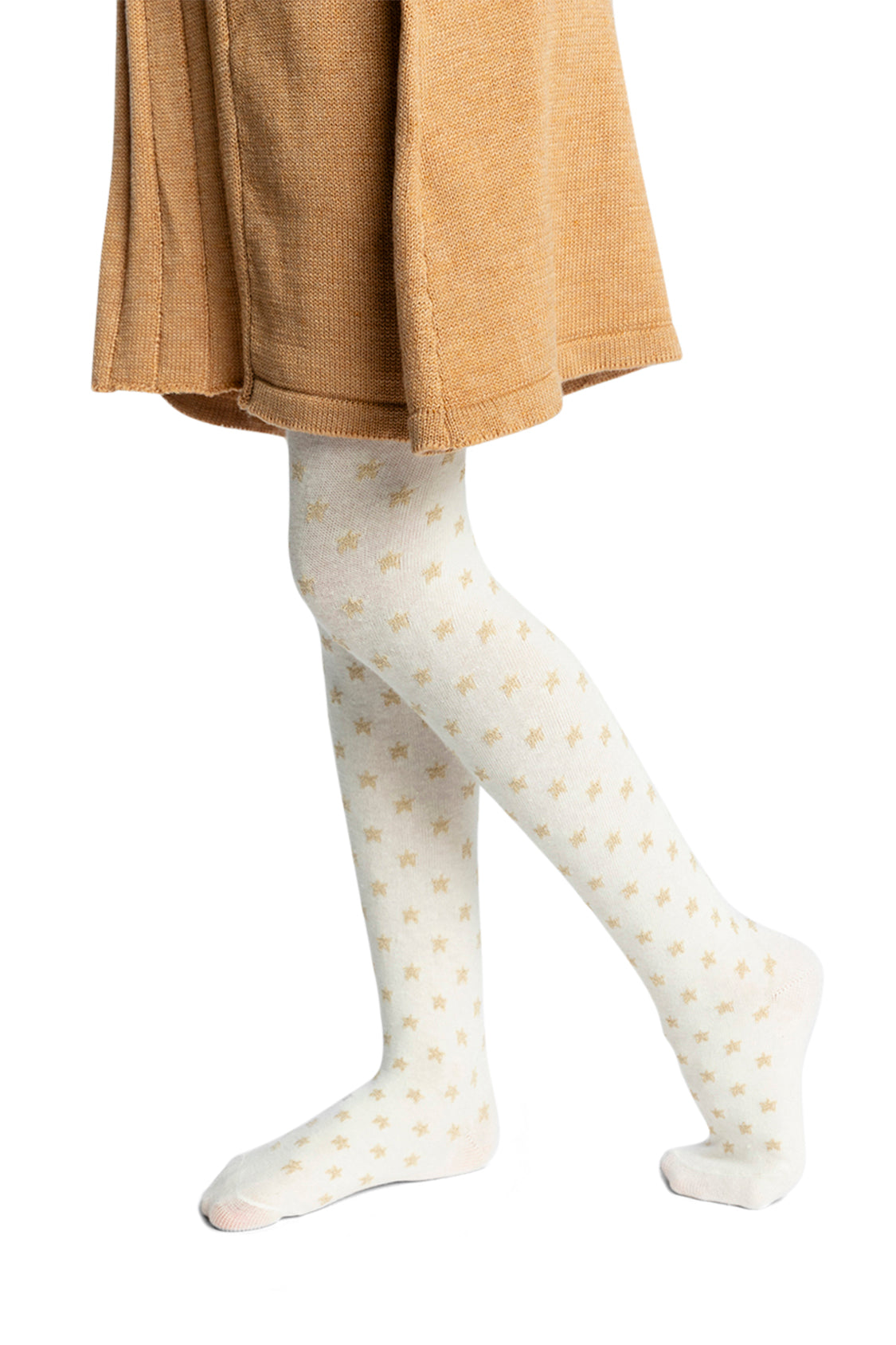 Knit Heart Tights Off-White - Image 2