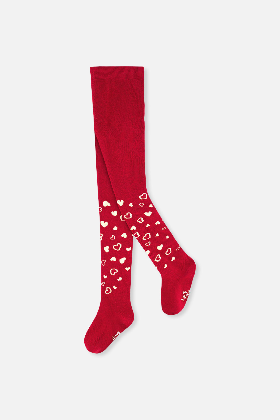 Knit Heart Tights Red - Image 8