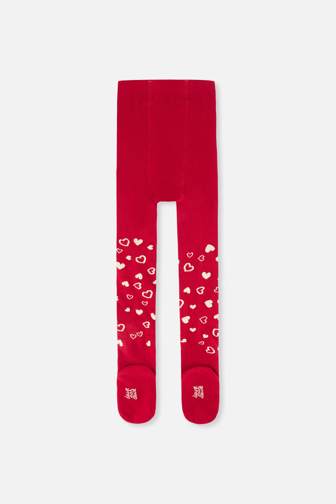 Knit Heart Tights Red - Image 3