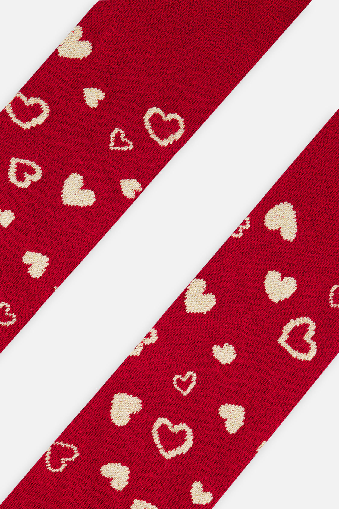 Knit Heart Tights Red - Image 4