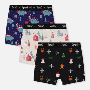 Alternative view of Boxer Pack Of 3 Holiday Prints