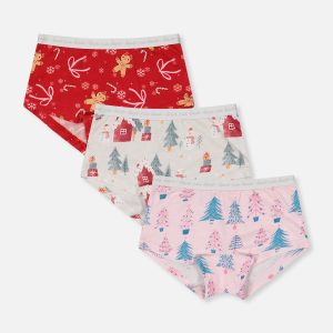 Boyshort Panty Pack Of 3 Holiday Prints