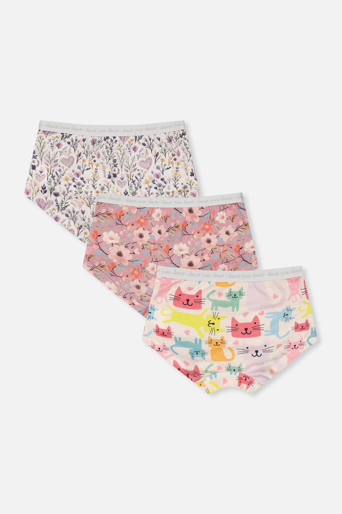 Boyshort Panty Pack Of 3 Feminine Prints - Image 2