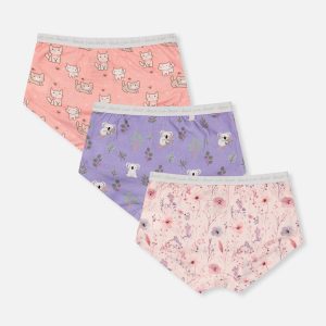 Alternative view of Boyshort Panty Pack Of 3 Pink Floral Prints