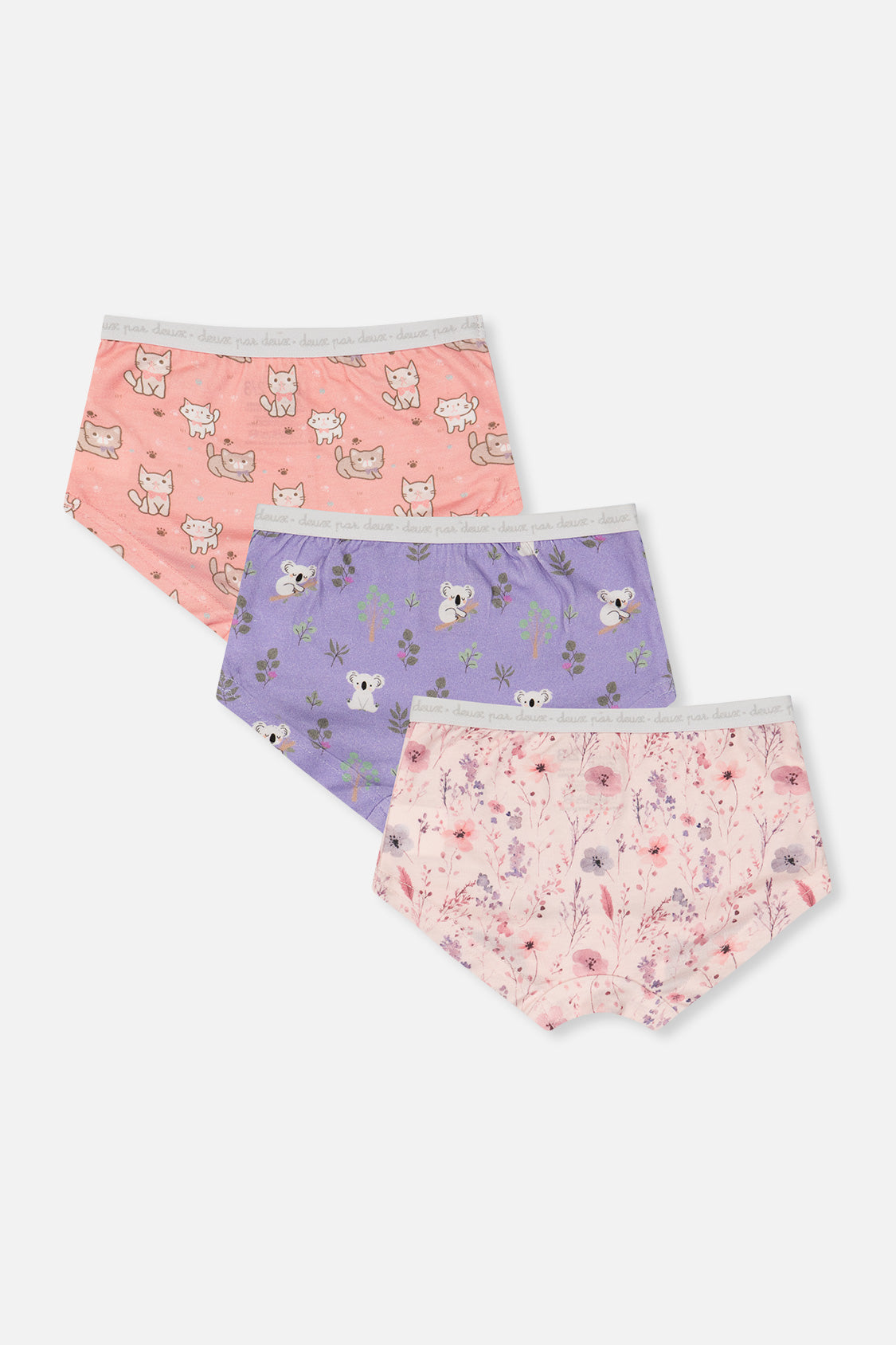 Boyshort Panty Pack Of 3 Pink Floral Prints - Image 2