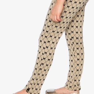 Treggings Beige Bow Tie Print - Image 3