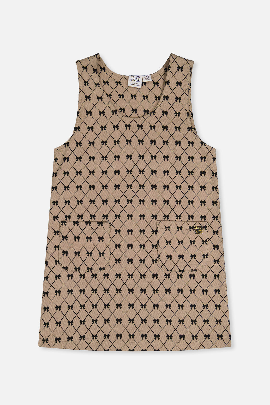 Jumper Beige Bow Tie Print - Image 12