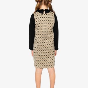 Jumper Beige Bow Tie Print - Image 4