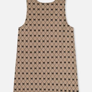 Jumper Beige Bow Tie Print - Image 5