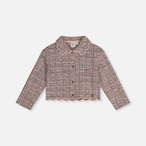 Short Jacket Pink And Black Knit - Image 7