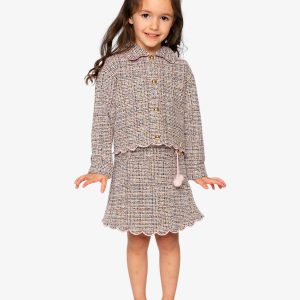 Short Jacket Pink And Black Knit - Image 5