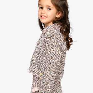 Short Jacket Pink And Black Knit - Image 3